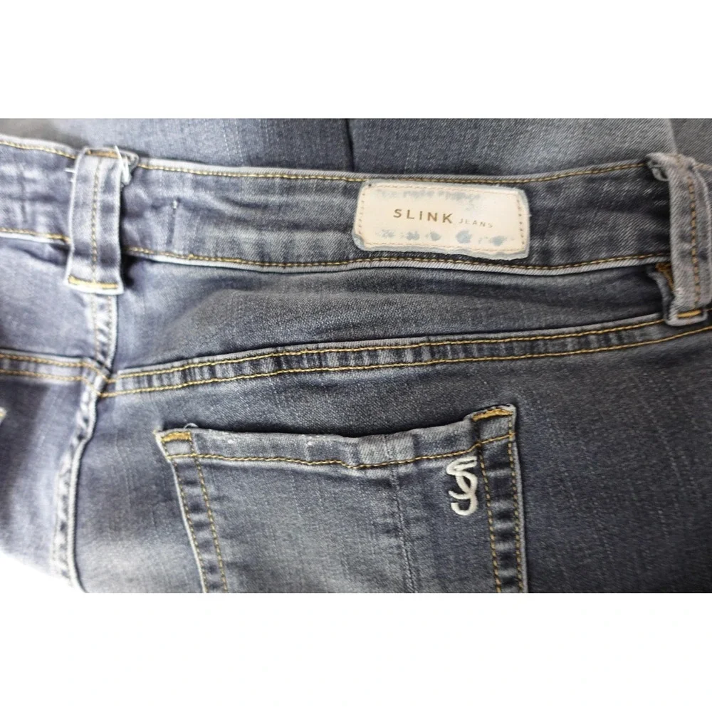 Slink‎ Jeans Womens 16 Blue Medium Wash High Rise Curvy Straight Denim Pants
